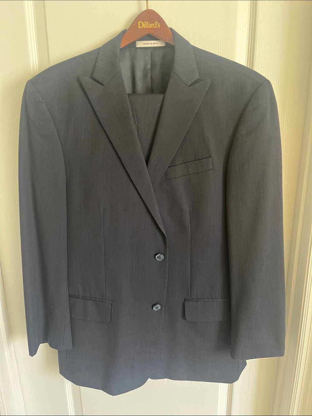 Kenneth Cole New York Dark Navy Two-Button Suit Blazer